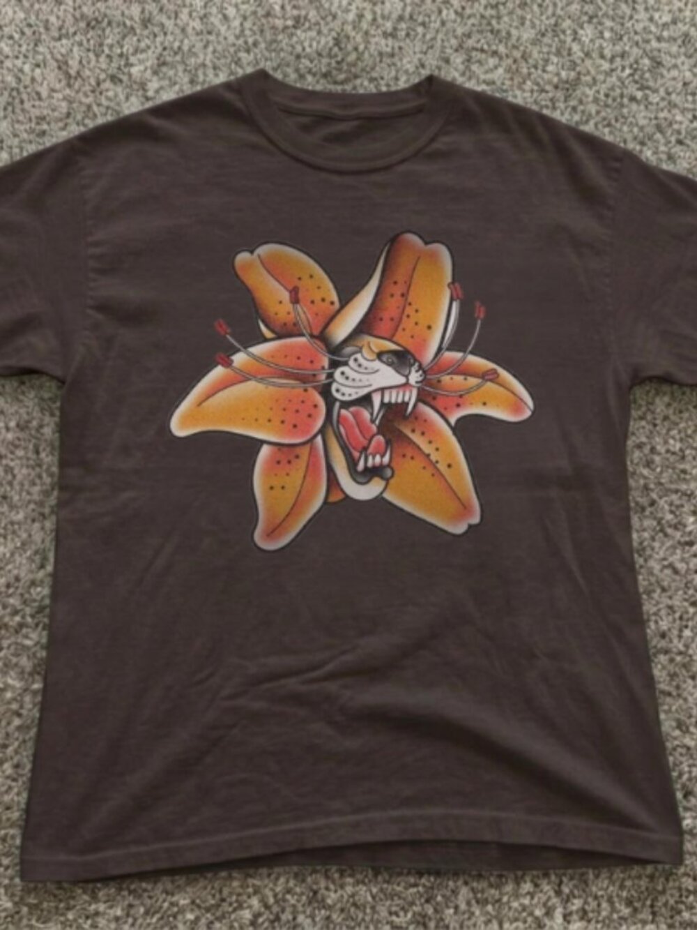 Floral Tiger Tattoo oversized Tee Unisex T shirt